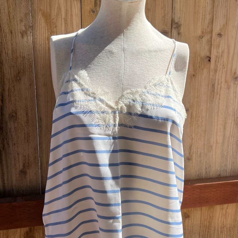 Cami NYC Blue and White Striped Camisole